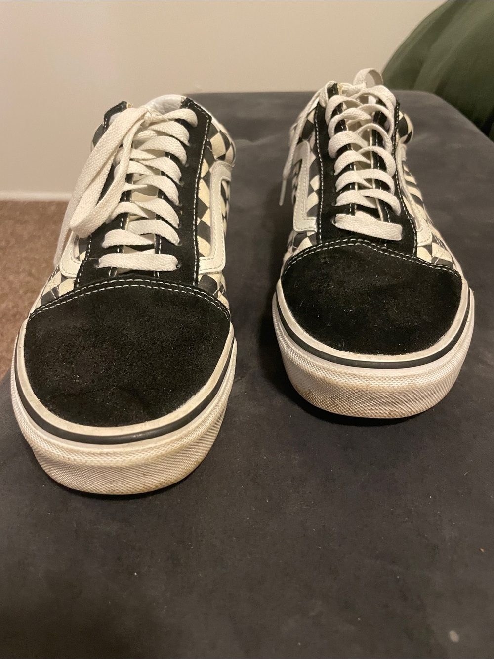 Vans Black & White Checkerboard Old Skool Sneakers - Picture 2 of 5